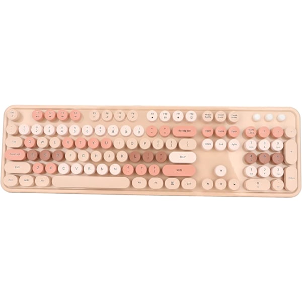 Trådlöst tangentbord och mus-kombo - 2.4G Retro Round Keycaps
