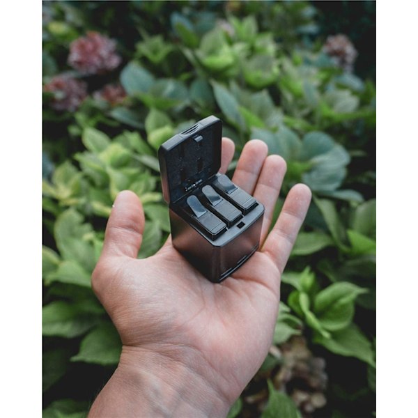 Trippelakkulaite Set Lataus + USB Type-C Kaapelin Lisävarusteet GoPro Hero 8 Black/Hero 7/Hero 6/5