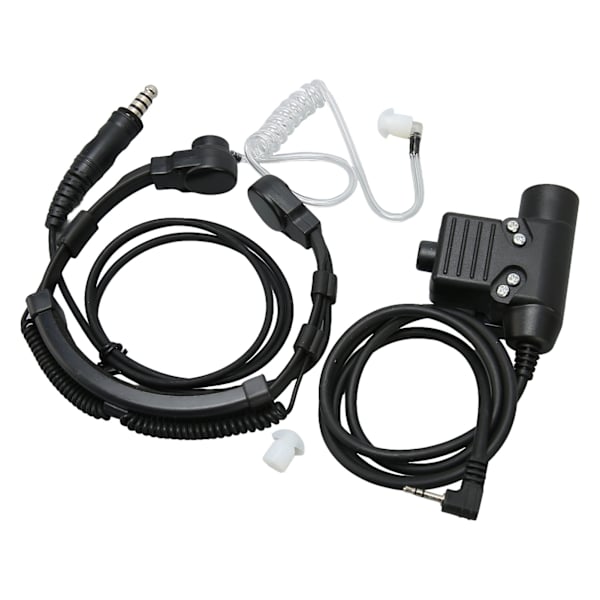 Halsmikrofon Hörlurar Transparent Akustisk Slang Walkie Talkie Hörlurar Headset med U94 PTT för Motorola T5000