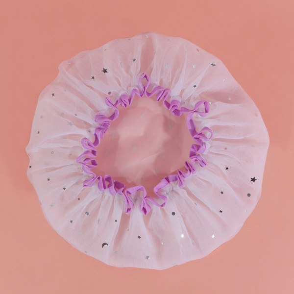 1 pakke Star Purple Trim cap, vaskbar cap til kvinder
