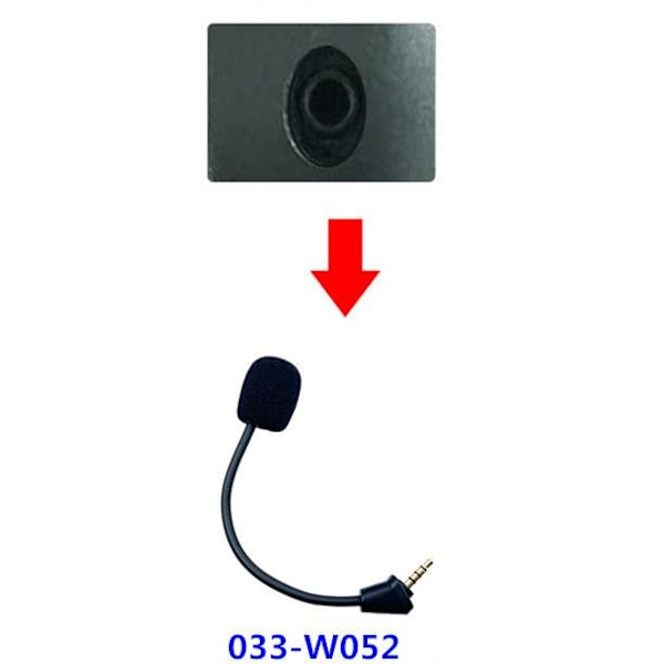 033-W052 Mikrofon (rund jack) för nya Hyper X, Cloud Ⅱ Trådlöst brusreducerande spelheadset