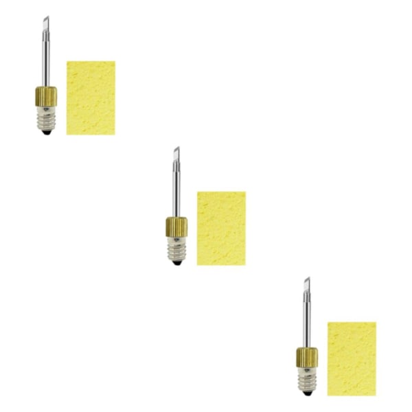 1/2/3/5 loddekolbe spids Udskiftning af loddespids gevind Spids K med svamp Tip K with sponge 3 Sets