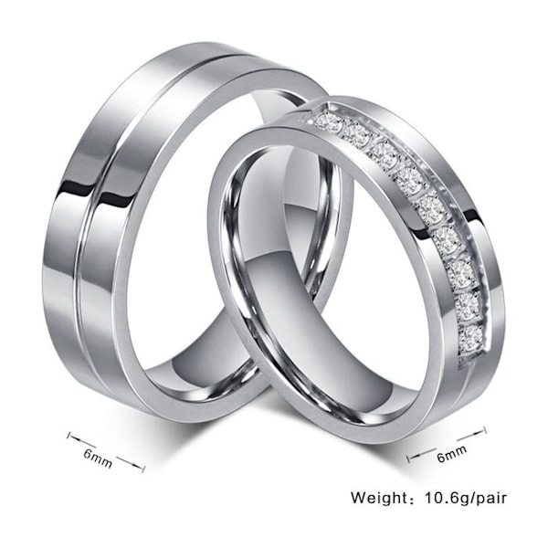 Rostfritt stål ring guld/silver silver Kvinna 20 silver Kvinna silver Woman 20