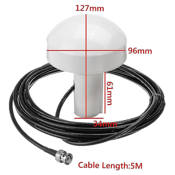 Meri-GPS-aktiivinen merinavigointiantenni ajoitusantenni 1575+/-5 Mhz 5m Bnc-urosliitin