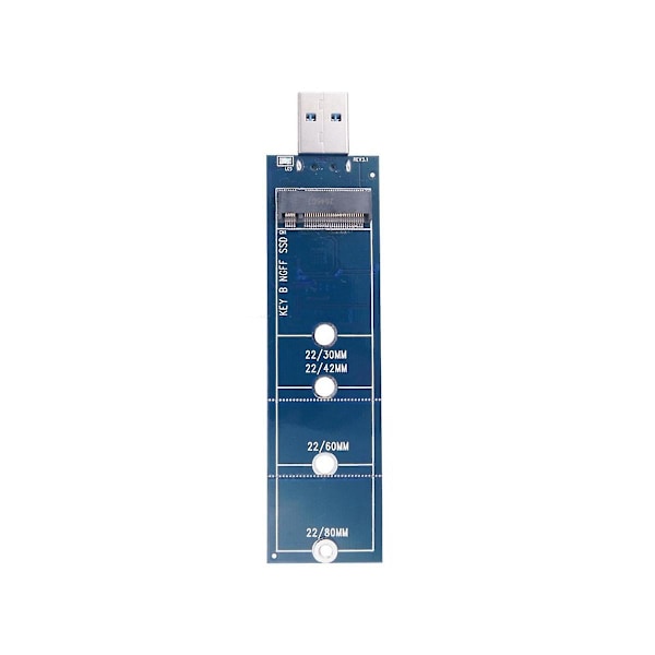 Ssd M2 Till USB Adapter M.2 Till USB Adapter B Key M.2 Sata Protocol Ssd Adapter Ngff Till USB 3.0 Ssd Ca (FMY) blue