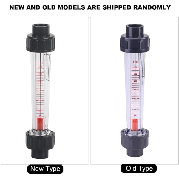 Plast Rotameter Vattenflödesmätare 60-600L/H LZS-15D Flytande Rör Mätinstrument