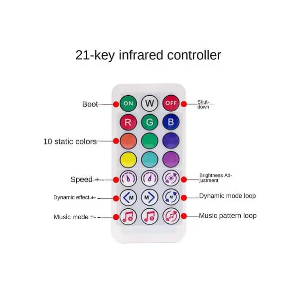 DC5V SP620E USB Bluetooth Musikk Pixel Kontroller RF Fjernkontroll for WS2812 RGB Lysbånd