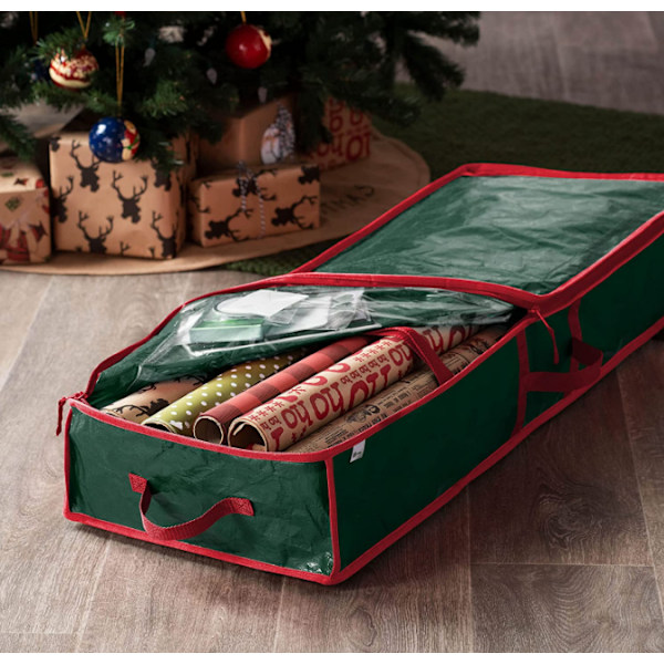 Förvaringsväska för julklappspapper green