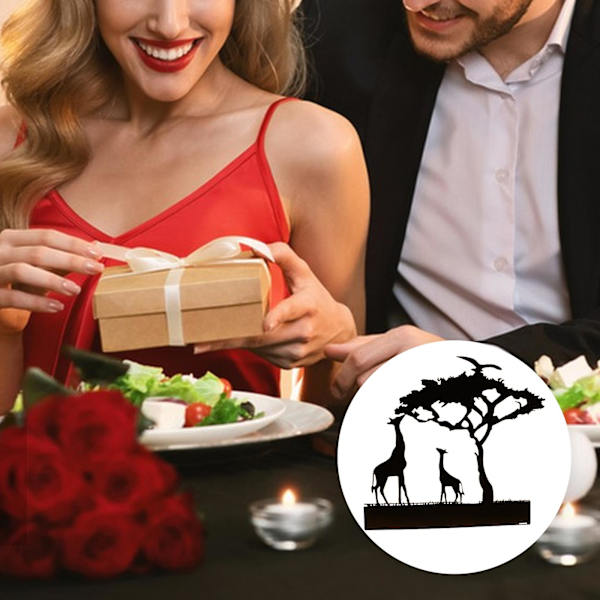 Kreativ metall älg ljusstake mors dag present hantverk prydnad (älg)