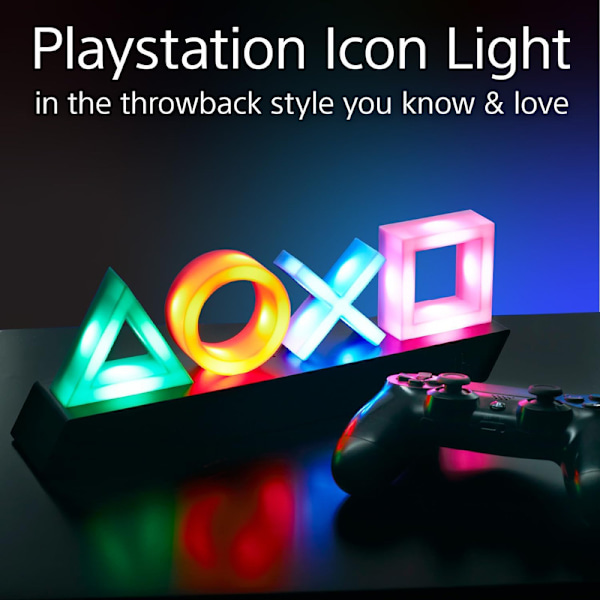 Playstation-kontrollsymboler med 3 lysmoduser Q2