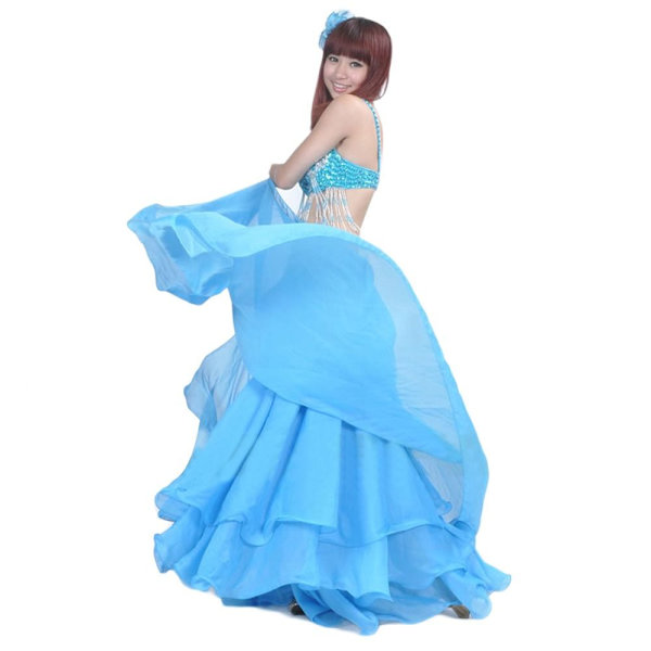Bukdans slør Danser sjal ROYAL BLUE Royal blue