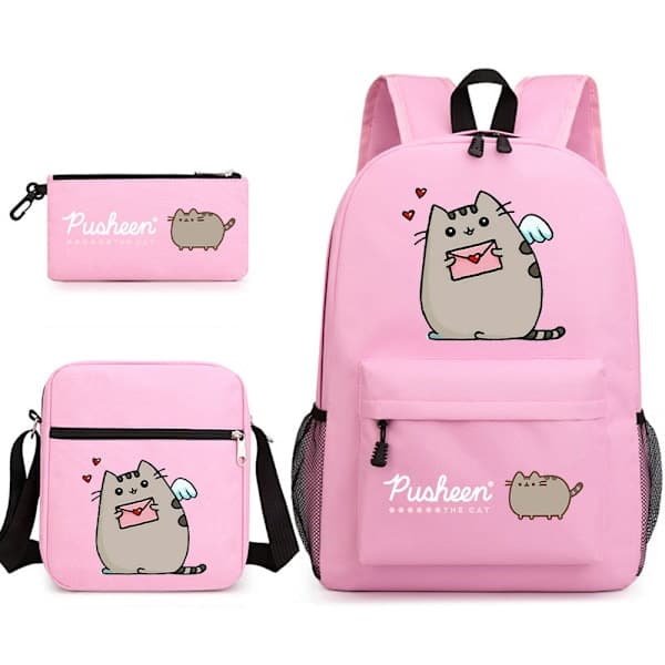 Pusheen Fat Kitty Kaksiosainen Arkireppu (Vaaleanpunainen) YIY_max{BT}