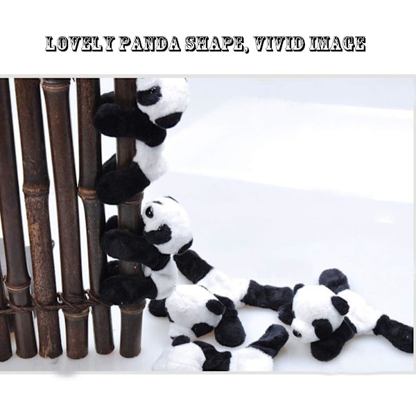 4-osainen Panda-jääkaappimagneetti, söpö pehmeä plushi-panda 3D-jääkaappitarra