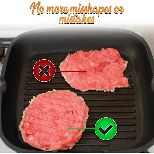 Burger Press Hamburgerform - Perfekta Burgerformar som Lättsläppt Hamburgerpress för Grilltillbehörsset