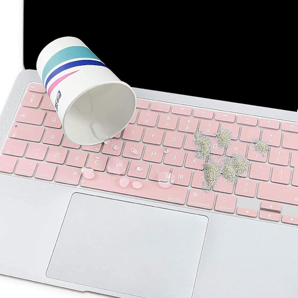 Rose Quartz tangentbordsskydd kompatibelt med MacBook Air 13 tum