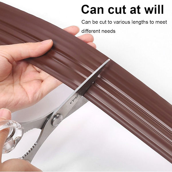 100 cm Tetningslist for dørterskel Trekstopper STOR Large Brown-45mm Large Brown-45mm