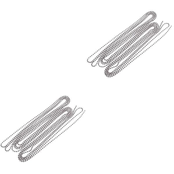 3 metrin pituinen palloketju, 4,5 mm halkaisija, 10 yhteensopivaa lenkkiä (hopea) 2 kpl 2 pcs