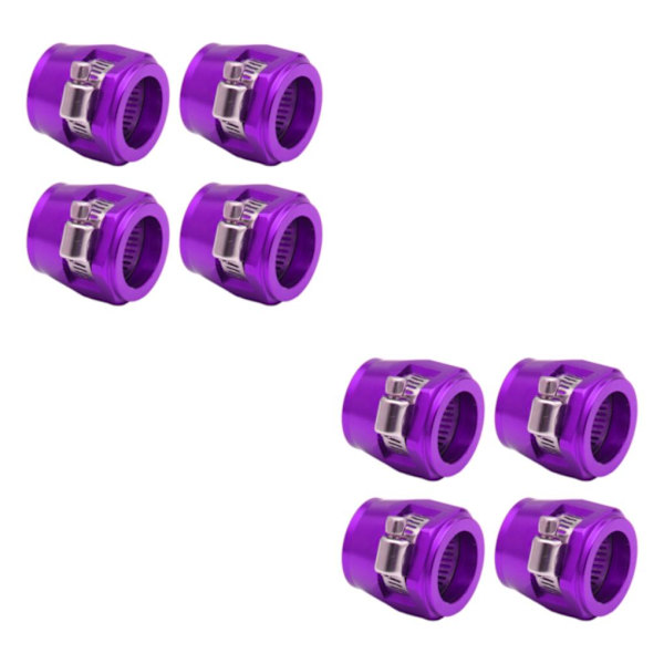 1/2/3/5 4-delad aluminium slangklämma - enkel att installera lila AN6.4pcs purple AN6.4pcs 2PCS
