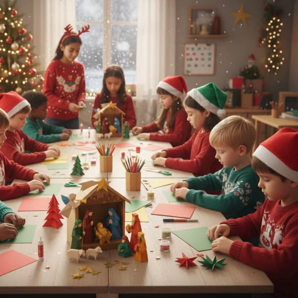 Nyt populært gør-det-selv papir julekrybbesæt | Julepynt, foldbart håndværkssæt**