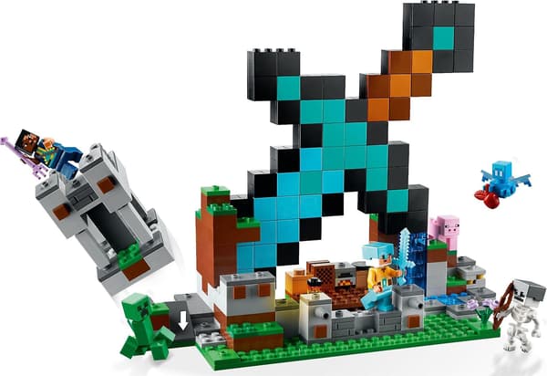 Minecraft 21244 Sværd-udpost Creeper, Skelet, Legetøj og Minifigurer til Børn Multifarvet