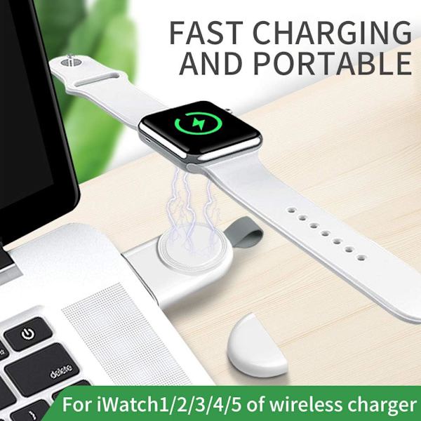 USB-oplader til Apple Iwatch Watch, magnetisk rejse bærbar trådløs opladning kompatibel med Apple Watch Series Ultra 9 8 7 6 SE 5 4 3 2
