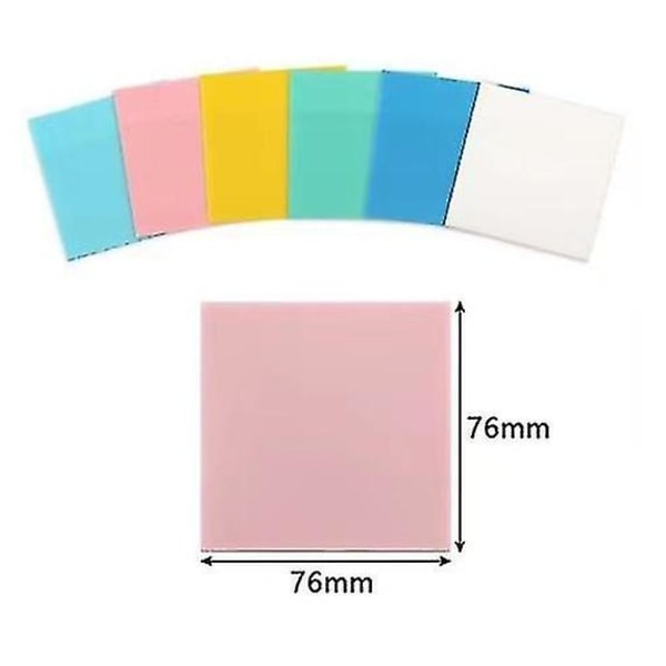 300 ark farverige, transparente sticky notes, sticky note blokke, transparente post-it notes