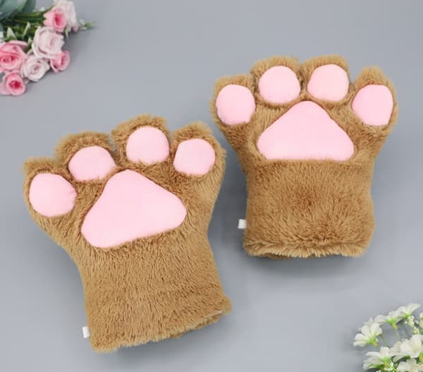 Cosplay Djurdjur Päls Vante Klor Handskar