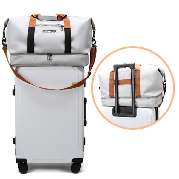 Stor duffelbag, lett treningsbag for reise Lilla Purple