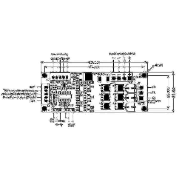 Xy-bldc trefaset DC børsteløs med Hall Motor Controller Modul