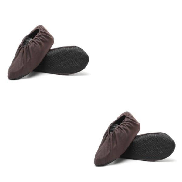 1/2/3/5 sorte skoovertræk - Genanvendelige og skridsikre Nemme at vaske kaffe M størrelse 32-36 coffee M size 32-36 2PCS