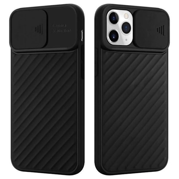 Cadorabo fodral för Apple iPhone 11 PRO MAX i MATT BLACK Silikon TPU-fodral och kameraskydd