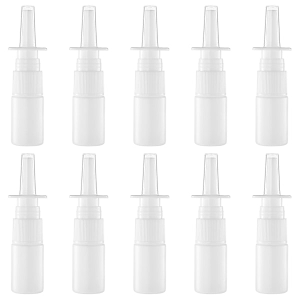 20 st nässprayflaskor dimsprayflaskor tomma reseförpackningar plastsprayflaskor (10 ml) (vit)