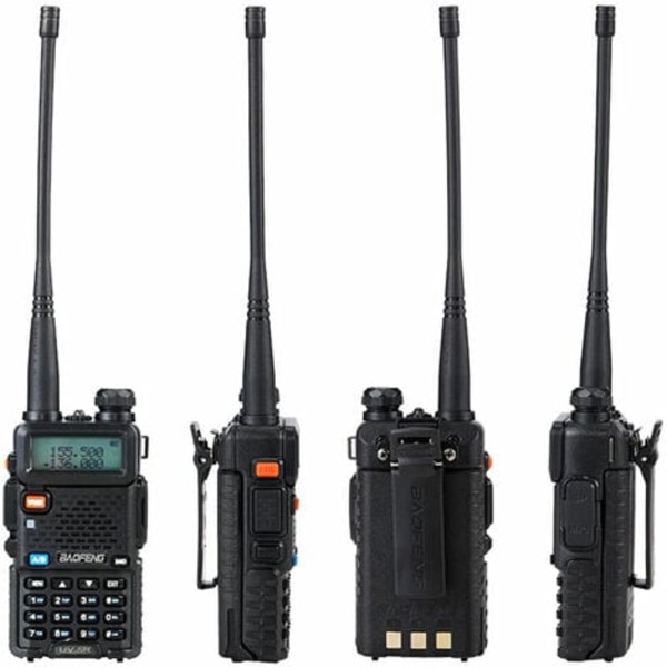 BAOFENG UV-5R Tvåkanals Walkie Talkie FM-radio Dubbel display 400-520mHZ 5W Laddningsbar Tvåvägsradio