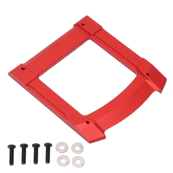 RC Skid Plate Glide Chassis Armor Guard Aluminiumlegering Tilbehørssæt Kit til 1/10 Biler Rød
