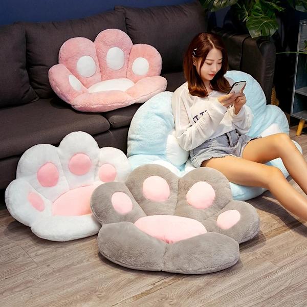 70cm Kawaii Kattepote Plysjleker Søte Myke Fylte Plysj Pute Stol Sofa Rumpe Pude for Hjem Rom Dekorasjon Kontor Dukker 60x70cm 60x70cm Grey