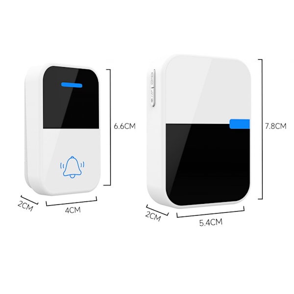 Trådløs dørklokke, vanntett dørklokke for hjemmet, flere volum
