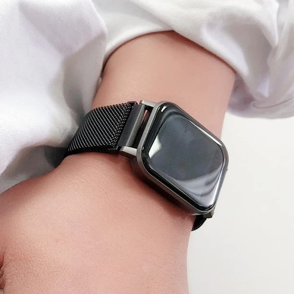 Magnetisk ögla för Amazfit GTS/4/2/2e/GTS2 Mini/3/GTR 4/3/2/47mm 20mm 22mm Metallnät Smartwatch Mesh Amazfit Bip 5 Armband Barbie puder Barbie powder 22mm