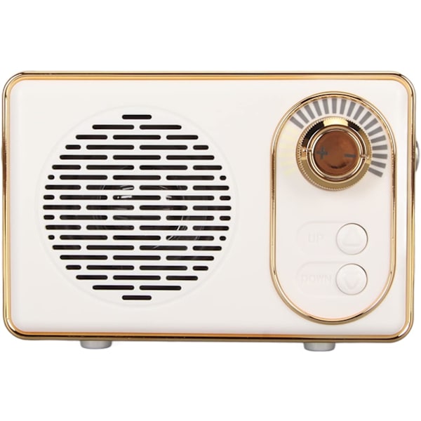 5W Högtalare Mini Bluetooth Högtalare, Tillgänglig 6 Timmar Retro Bluetooth Högtalare Vintage 10m Sändningsavstånd Camping Dekoration (Vit)