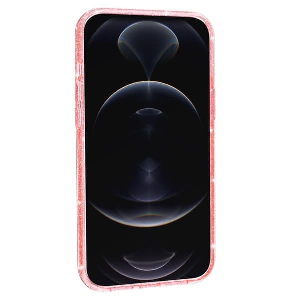 iPhone 15 Kuori Hybrid Glitter Pinkki