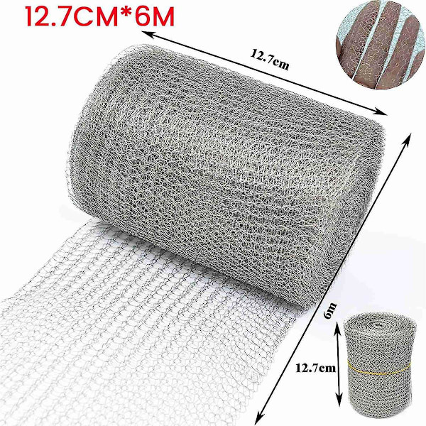 Mesh Rustfritt Stål 12,7 cm x 6 m Trådnøt Mesh Stål Mesh for Mesh