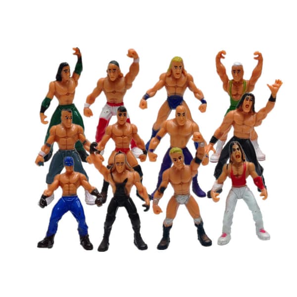 Brottningsring set brottningsman scen gladiator ornament monterade barnmodellleksaker