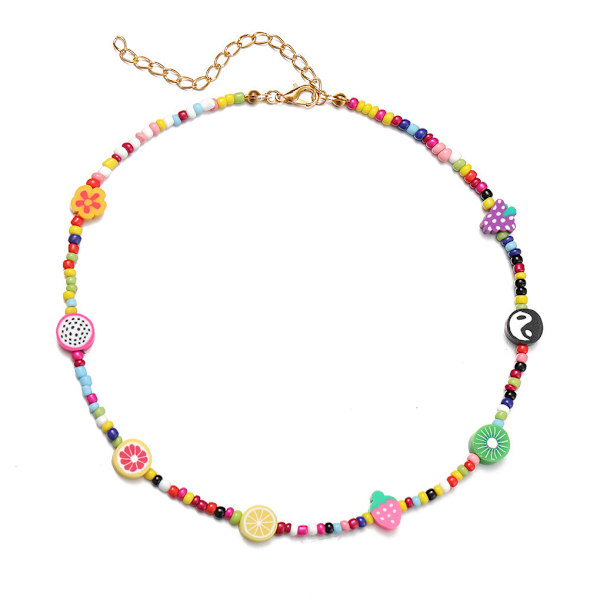 1/2/3/5 Pärlhalsband Pärlchoker Justerbar Kedja Boho Typ 2 Type 2 1 Pc