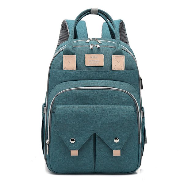 Maternity Bag Skötväska USB Laddning Axelväska Ryggsäck Multifunktionell Stor Kapacitet Bärbar Axelväska Ryggsäck grey