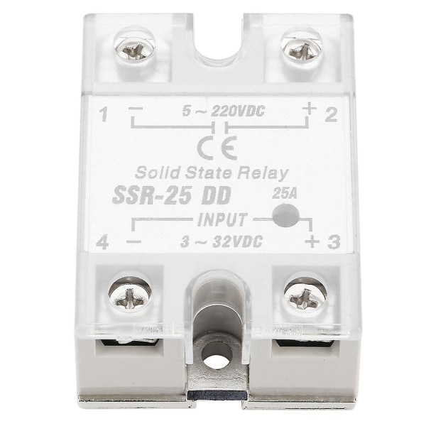 Ssr-25 Dd 25a 5-220vdc Kiinteän tilan rele teollisuusautomaatioprosessiin