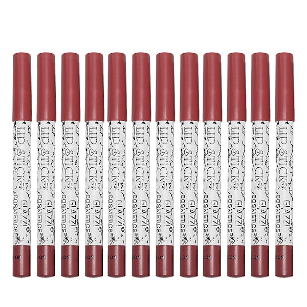 12 stk. Sminke Lippleblyanter Lipliner Kvinner Lippleblyant Kosmetisk Tilbehør Blandede Farger 13,5X1,5cm Assorterte Farger Assorted Color 13.5X1.5cm