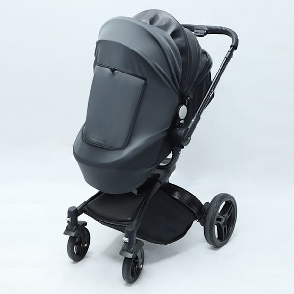 Trekk for barnevogn | UV-sol og soveskygge for baby og joggere | Universell passform for 3- og 4-hjulinger | Blokkerer 97,5 % av solens stråler