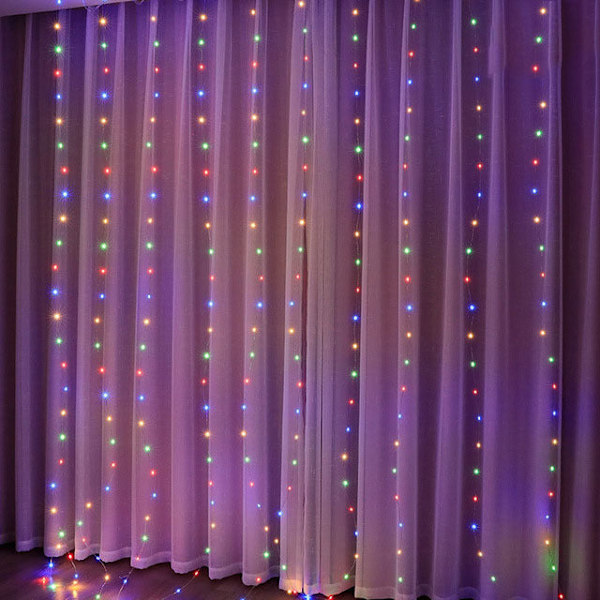 Julelys Gardin Lyslenke God Juldekorasjoner For Hjem Juledekorasjoner Julegaver Navidad Nyttårsdekorasjon Flerfarget Multicolor 1Mx3M 100LED