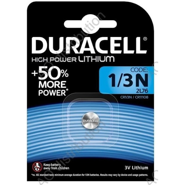 Lithium-paristo CR1/3N CR11108 2L76 3V DURACELL