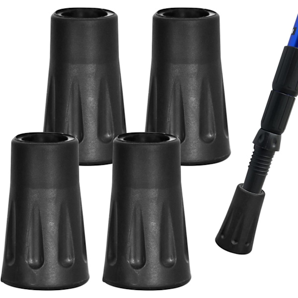 4 stk. gummiplugger til vandrestave 11 mm gummiplugger 2 par