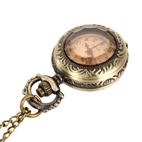 Mode Mænd Kvinder Vintage Quartz Ur Alloy Glas Dome Halskæde Vedhæng Unisex Sweater Kæde Ur Gaver[qb]
